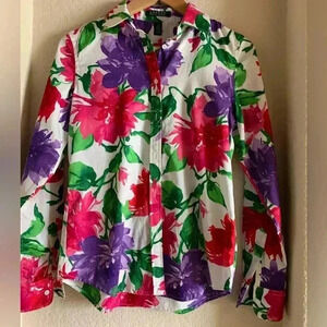 Ralph Lauren Vintage Long Sleeve Button Down Floral Shirt